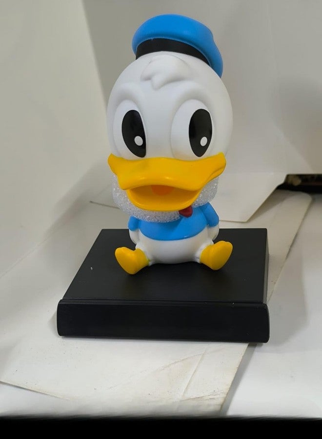 سلسلة مفاتيح مميزة، مجسم هزاز للوحة القيادة في السيارة مع حامل للهاتف المحمول، ديكور منزلي ومكتبي (بطة)